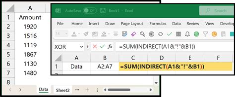 Using the SUM Function with the INDIRECT Function