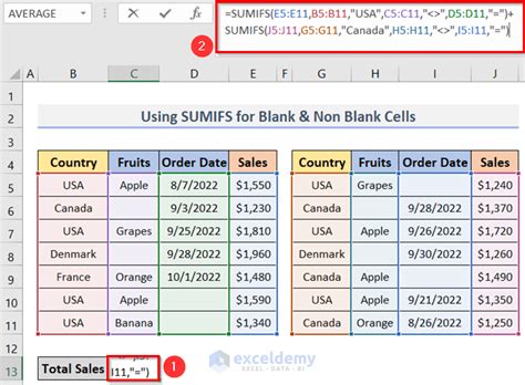 Sum Multiple Ranges in Excel