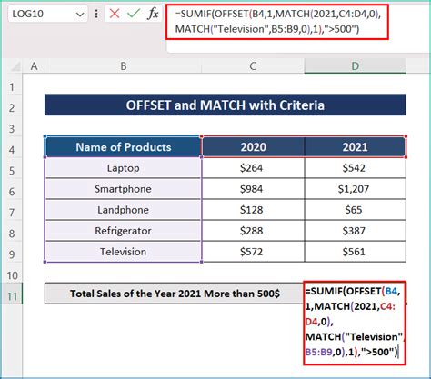 Using SUM with OFFSET