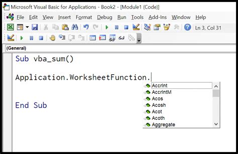 Summing a range in VBA using Application.Sum