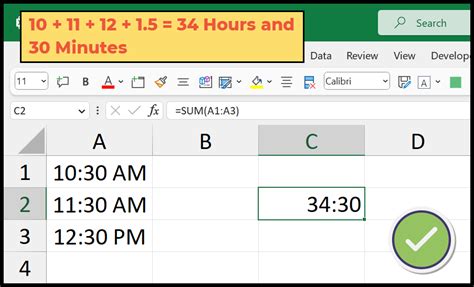 Sum Time in Excel Function