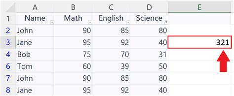 Sum Visible Cells in Excel