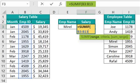 SUMIFS and VLOOKUP