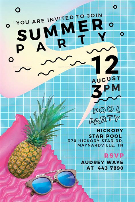 Summer Bash Invitation Templates