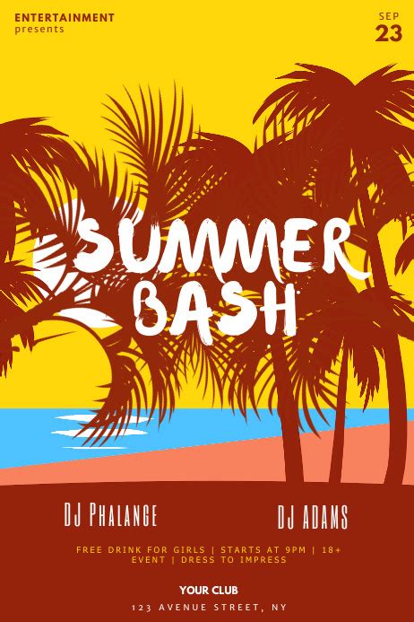 Summer Bash Party Flyer Template