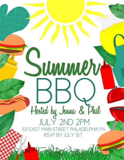 Summer BBQ Flyer Template