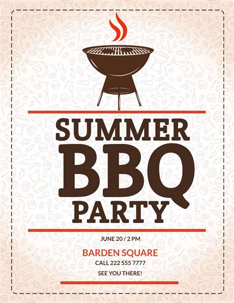 Summer BBQ House Party Flyer