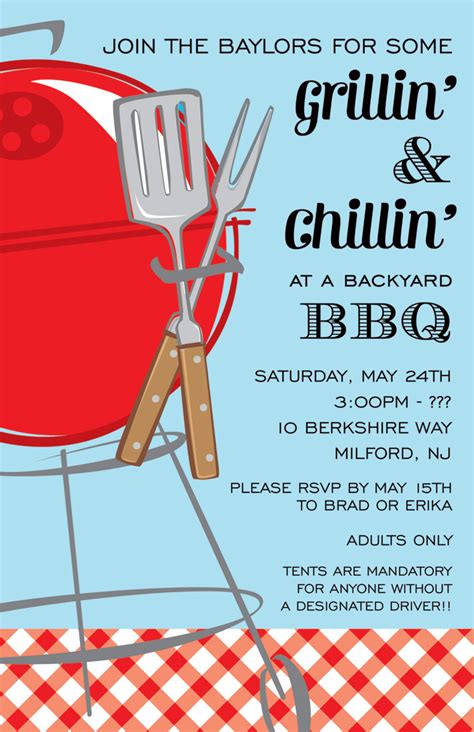 Summer BBQ Invitation Template 1