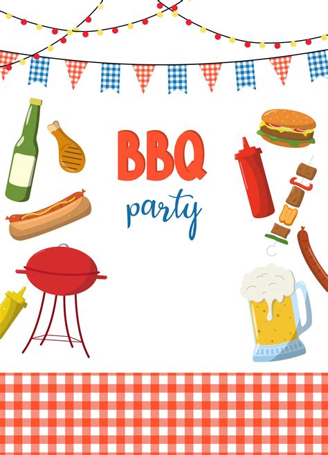 Classic Summer BBQ Invitation Template