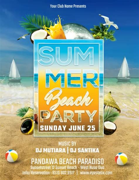 Summer Beach Party Flyer Template