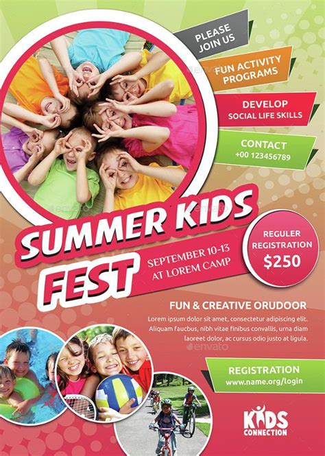 Summer Camp Flyer Template with a Nature-Inspired Background