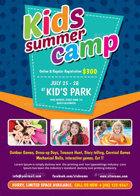 Summer Camp Flyer Template Design