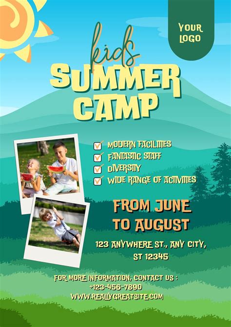 Summer Camp Flyer Template Sample