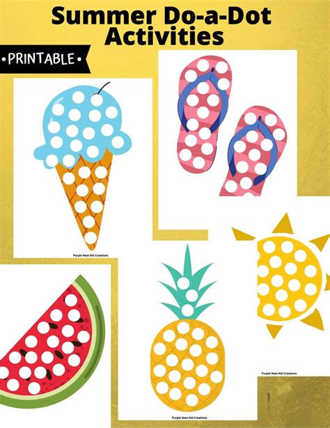 Summer Do A Dot Printable Ideas