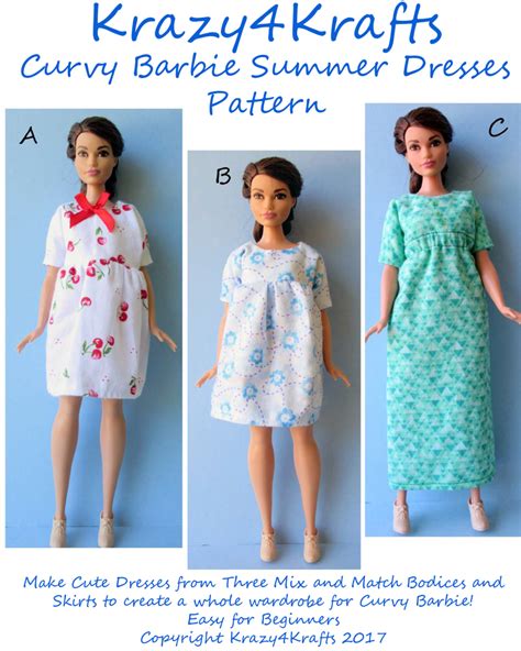 Summer Dress Pattern for Barbie