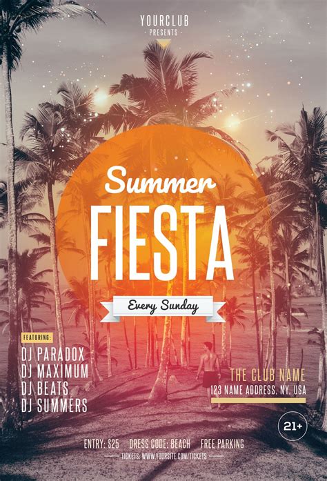 Summer Fiesta Party Flyer Template