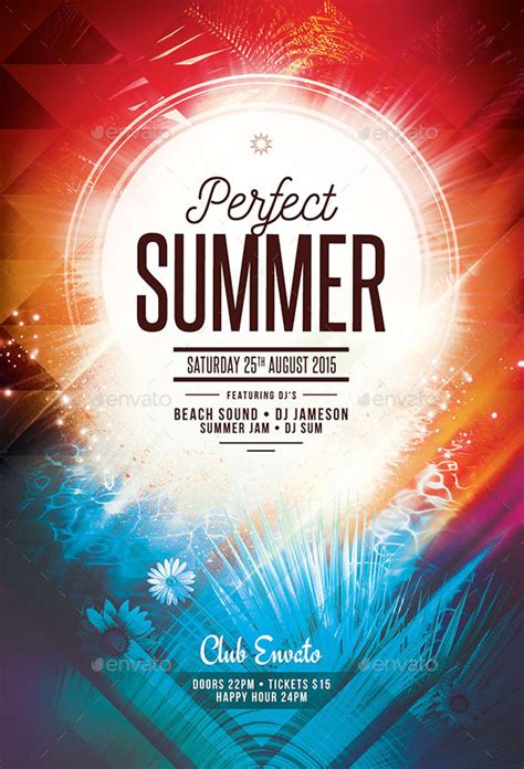 Summer Flyer Template Word Color Scheme 3