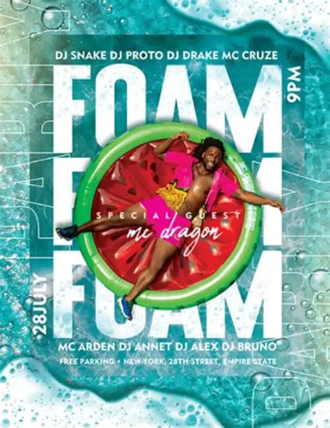 Summer Foam Bash Flyer Template