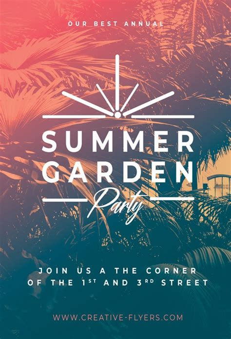 Summer Garden Party Flyer Template