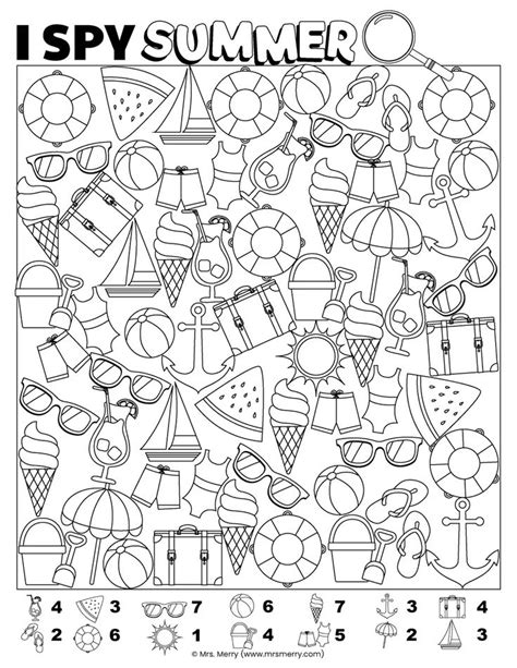 Summer I Spy Printable 8