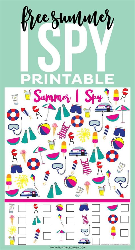 Summer I Spy Printable 9