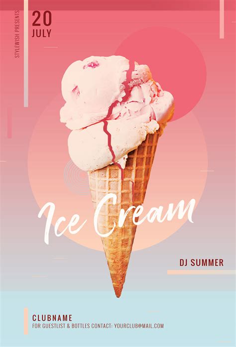 Summer Ice Cream Flyer Ideas