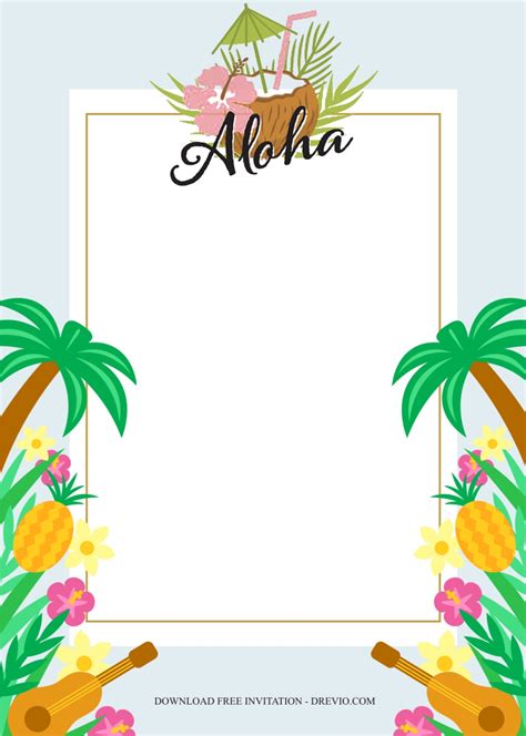 Summer Luau Invitation Template