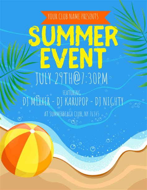 Summer Party Flyer Template 6