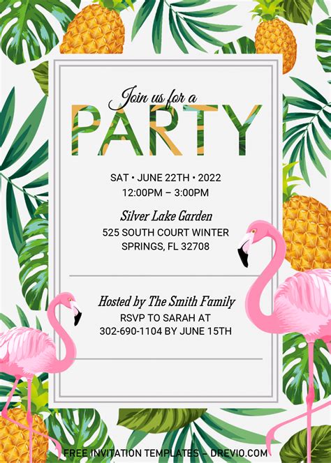 Summer Party Invitation Template 1