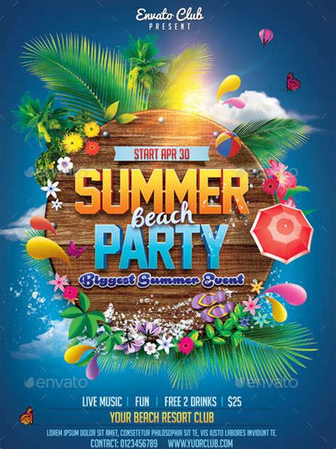 Summer Party Invitation Templates Gallery 1