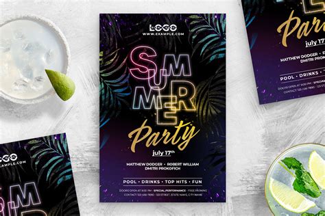 Summer Party Invitation Template 1