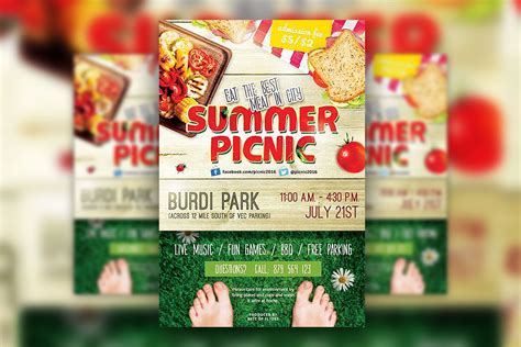 Summer picnic flyer template examples