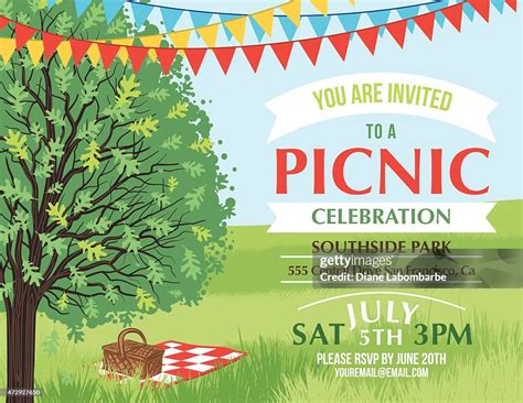 Summer Picnic Invitation Template 1