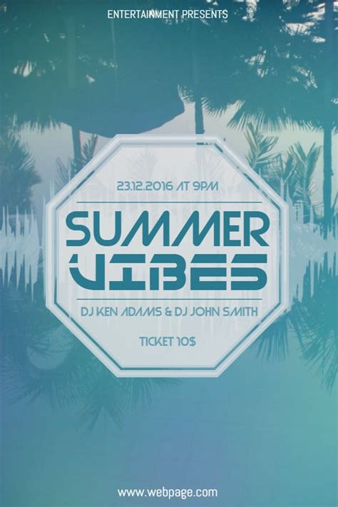 Summer Vibes House Music Flyer