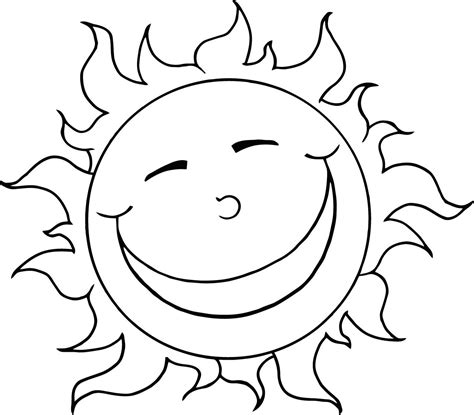 Sun Coloring Pages for Toddlers