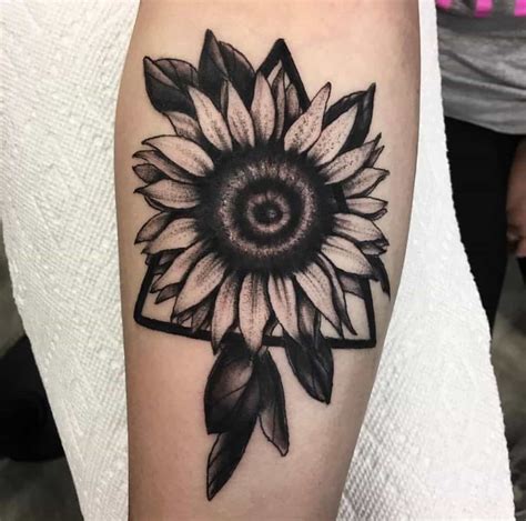 Sun with Flowers Tattoo