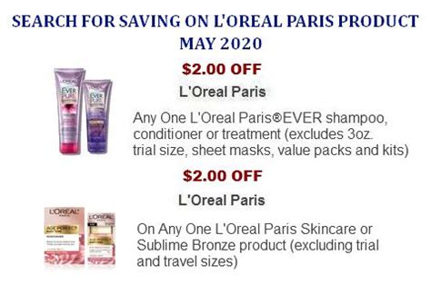 Sunday Paper Loreal Coupons