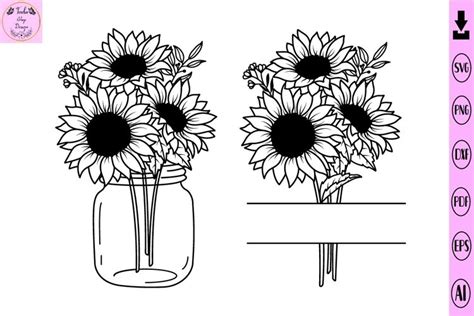 Sunflower Bouquet Template