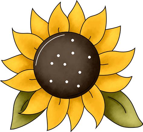 Sunflower clip art template