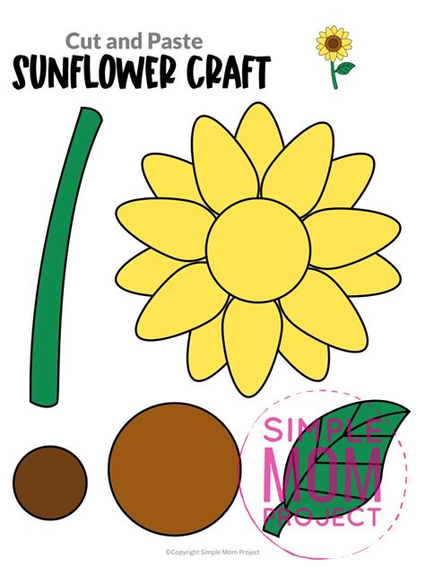 Sunflower craft template