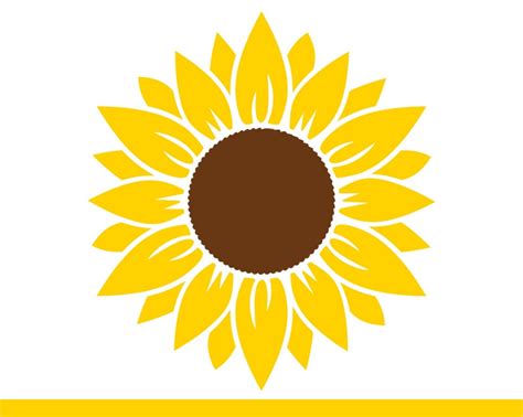 Sunflower Cricut Template Image 2