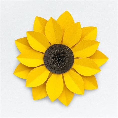 Sunflower Giant Paper Flower Template