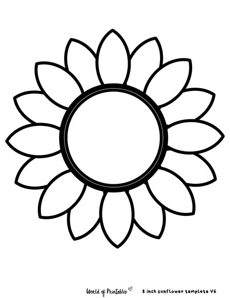 Sunflower Petal Template