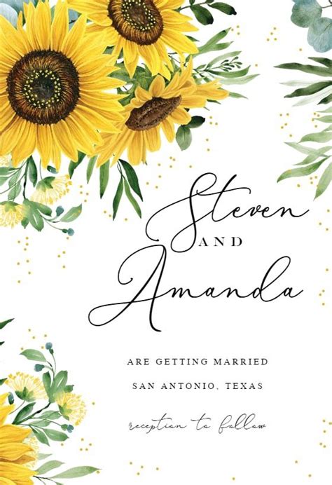 Sunflower Save The Date Template 10