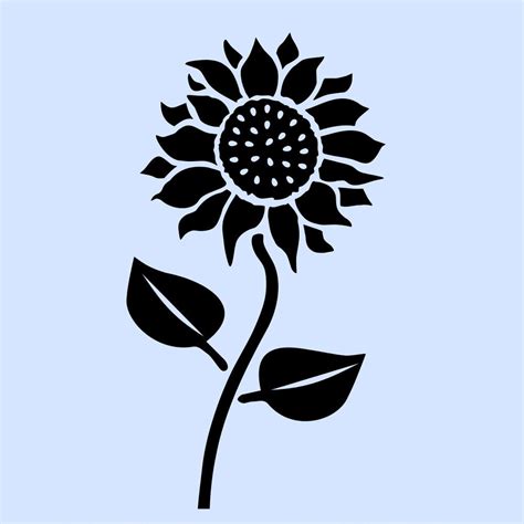 Sunflower stencil template