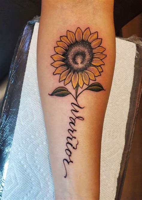 Sunflower tattoos for women