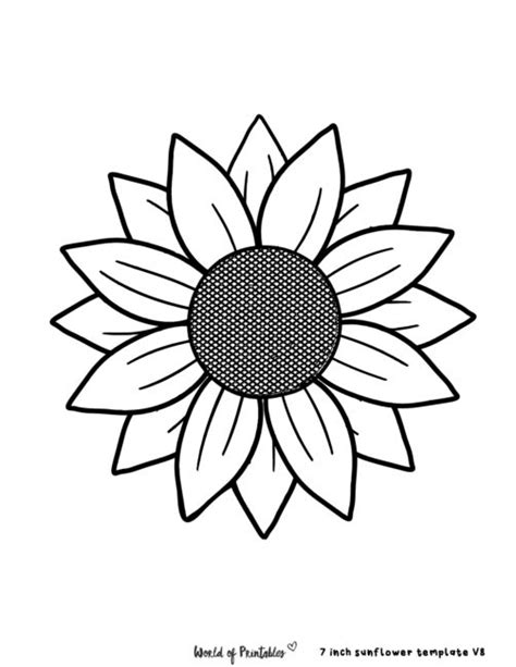 Sunflower Template 3