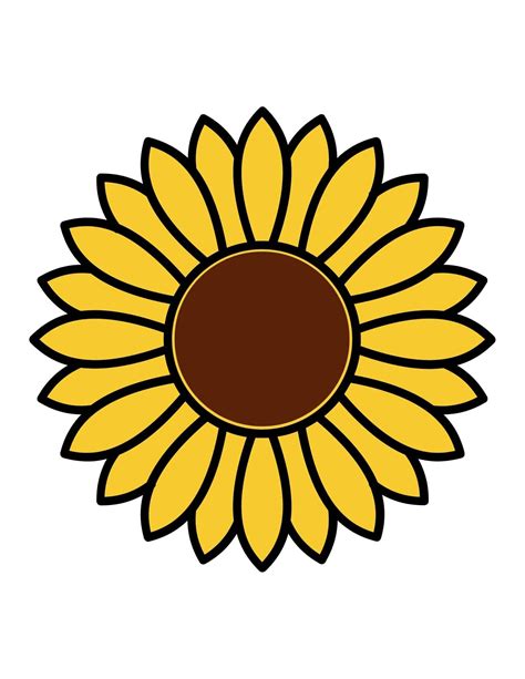 Sunflower Template 4