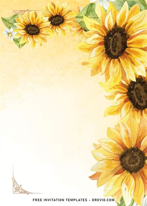 Sunflower Template 8