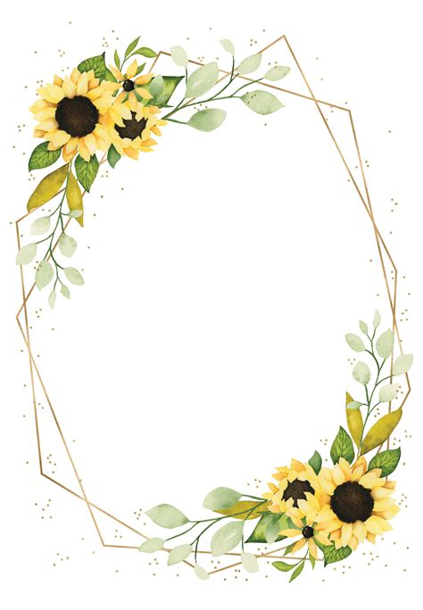 Sunflower wedding invitation template free